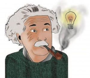 Einstein teniendo una idea Einstein